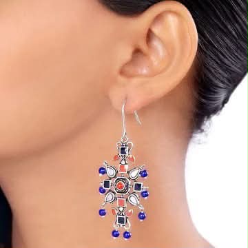 Blue Stone Drop Earrings