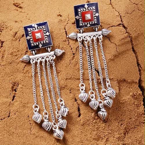 Bow Chain Drop Earrings