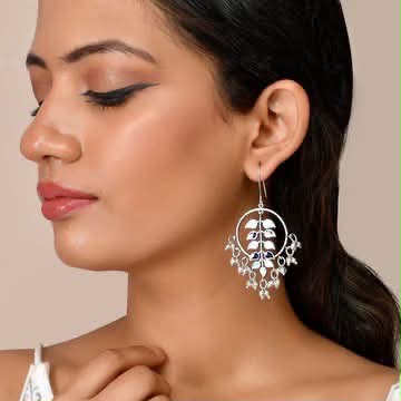 Green Jhumka Earrings